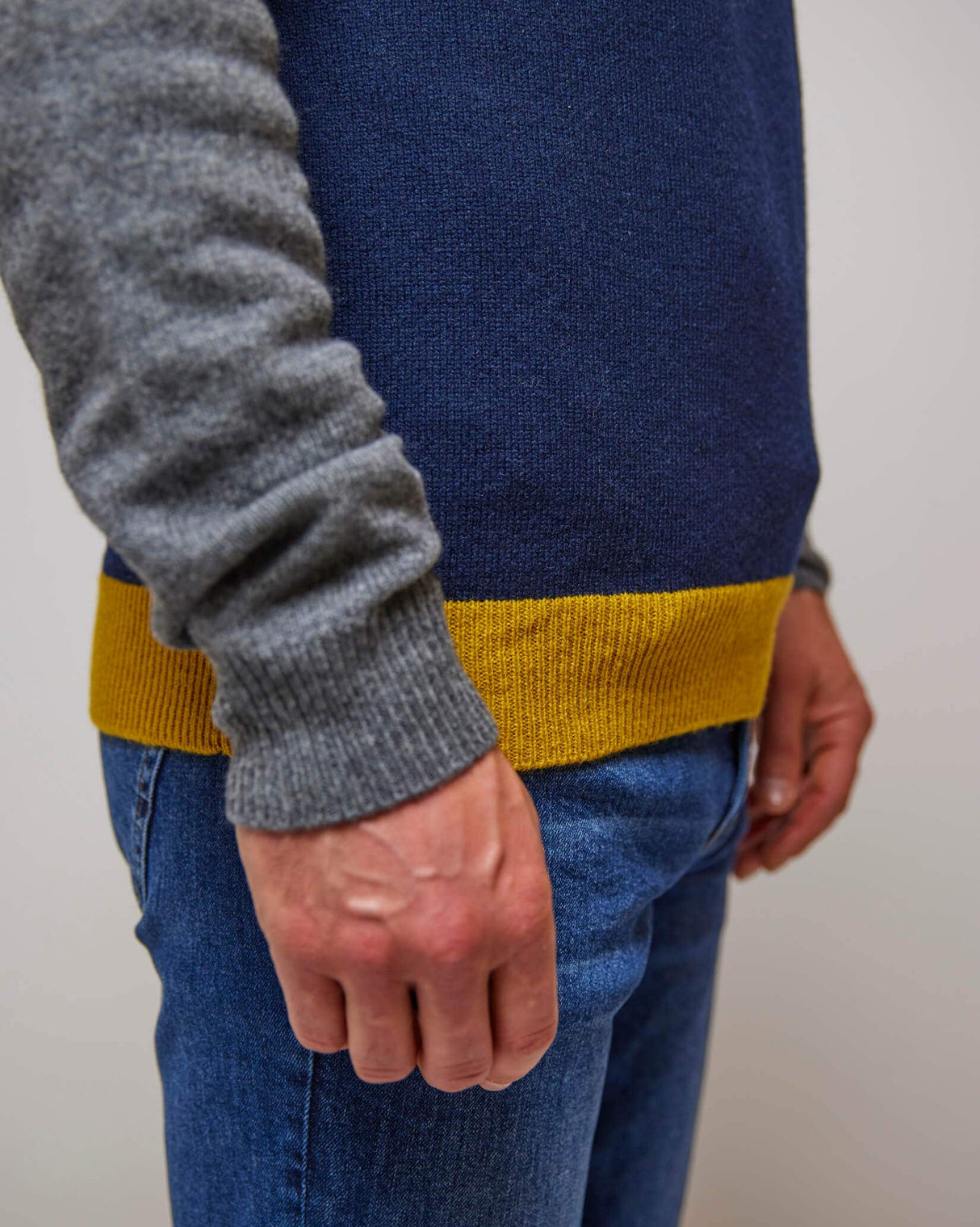 Navy Blazer Karl Lambswool Knit Jumper