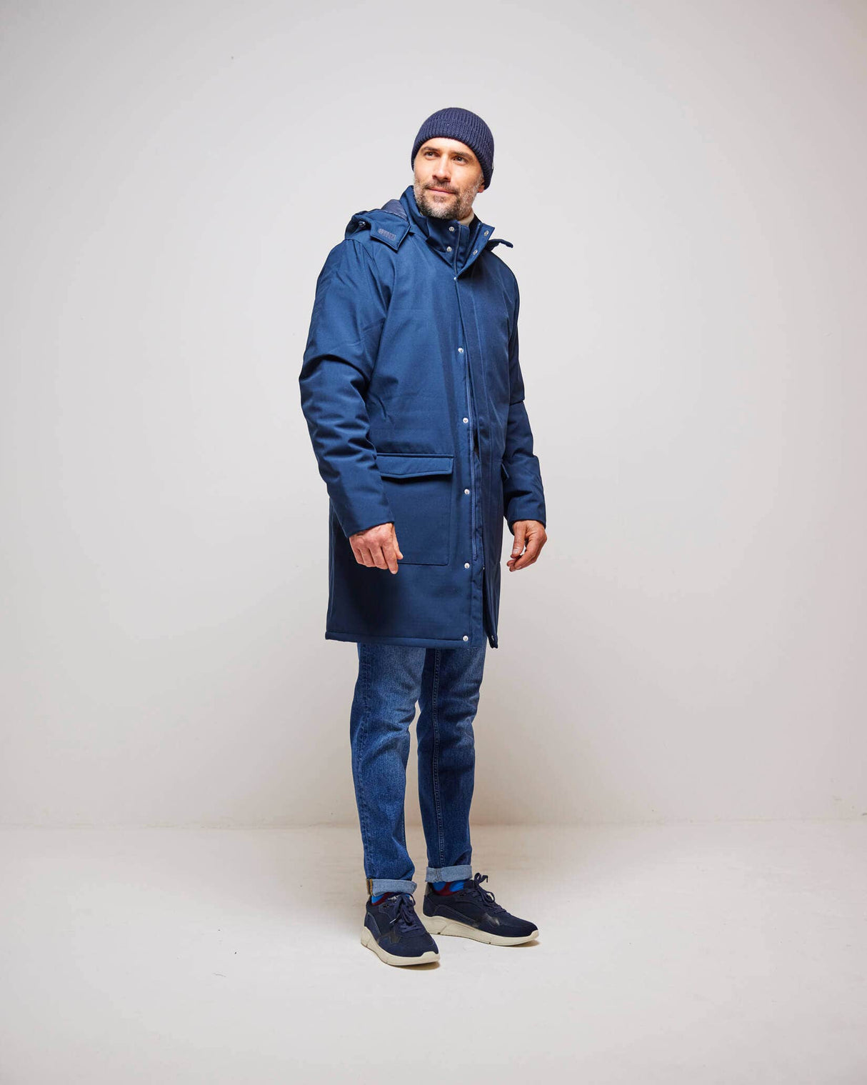 Navy Blazer Odin Long Parka