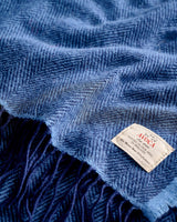 Navy Cashmere Wool Sandymount Scarf