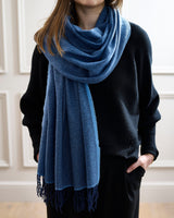 Navy Cashmere Wool Sandymount Scarf