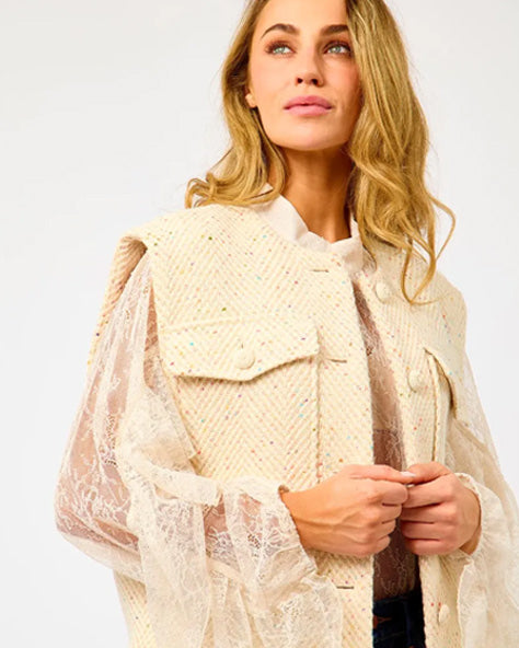 Deep Lichen Ray Quilted Gilet – Avoca