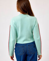 Blue Embroidered Octopus Knit Cardigan