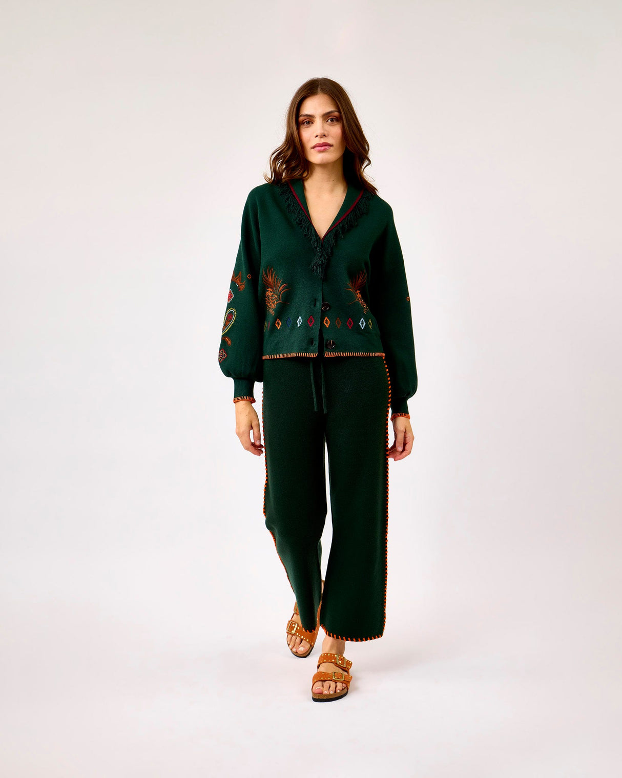 Bottle-Green-Wide-Leg-Pants