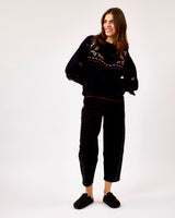 Black Safari Embroidered Jamie Jumper