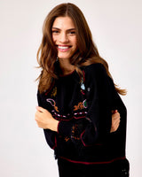 Black Safari Embroidered Jamie Jumper