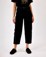 Black-Denim-Studded-Barrel-Jeans