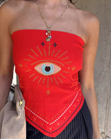 Red Mystical Knit Bandana