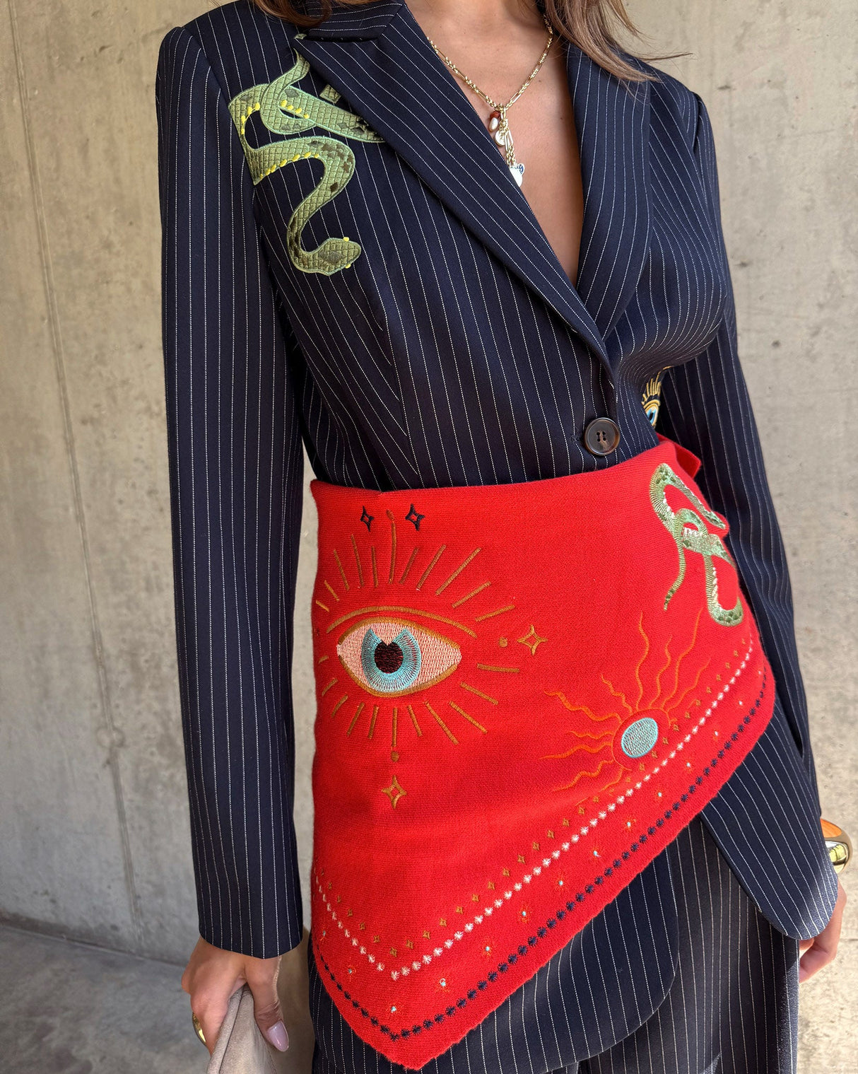 Red Mystical Knit Bandana