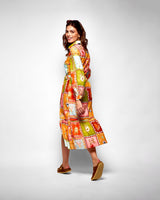 Multicolour Sóller Midi Shirt Dress
