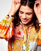 Multicolour Sóller Midi Shirt Dress