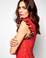 Red Remi & Animal Print Dress