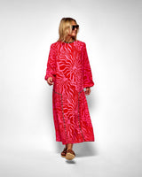 Pink-Olive-Animal-Print-Dress