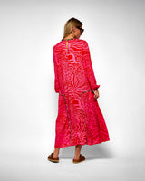 Pink Olive & Animal Print Dress
