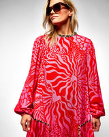 Pink Olive & Animal Print Dress