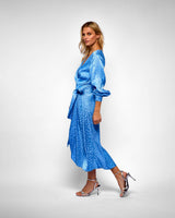 Blue Vienna Wrap Dress