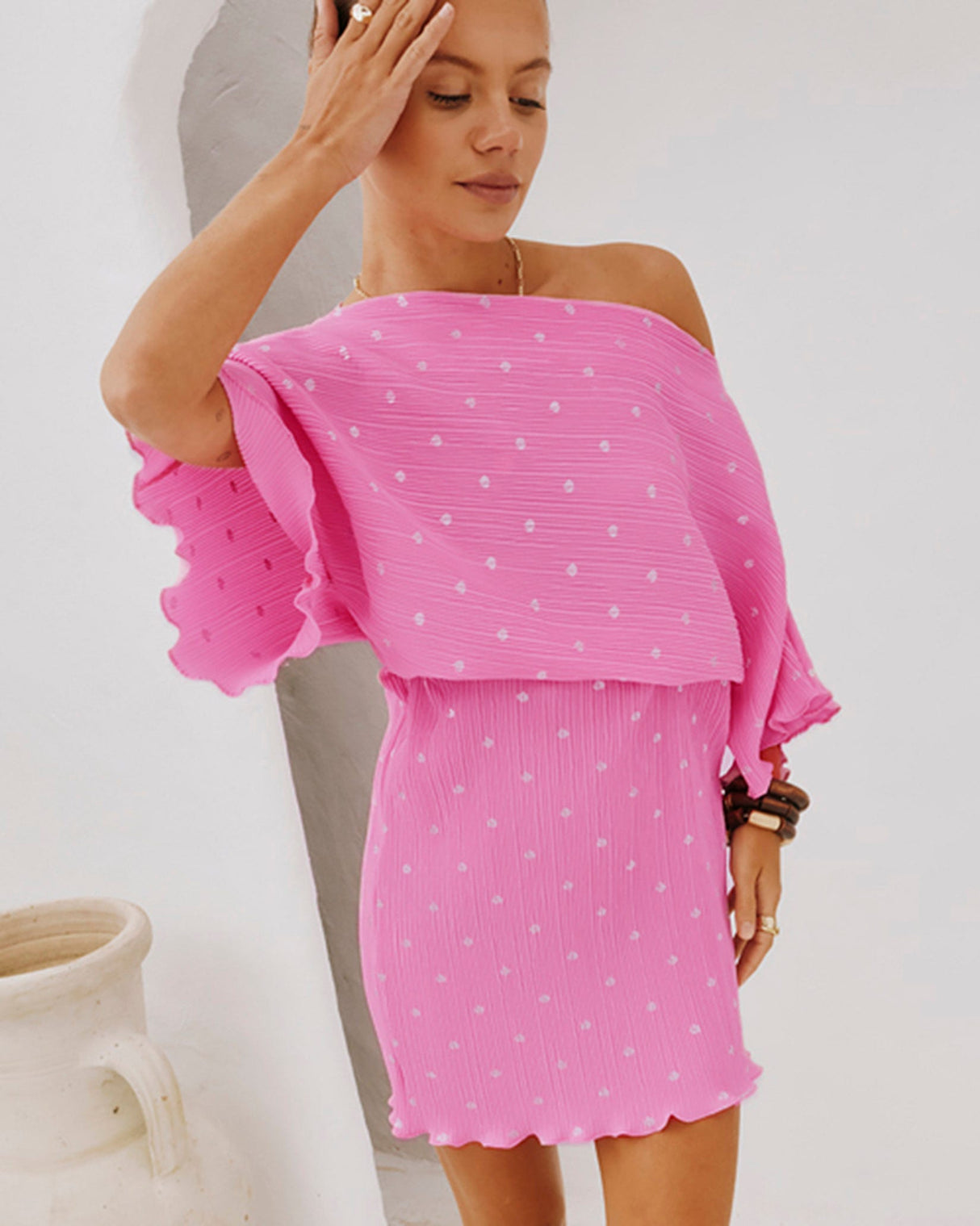 Petal-Pink-Tilly-Metallic-Mini-Dress