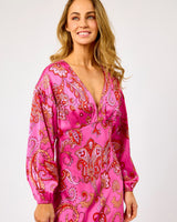 Pink Emma Paisley Print Dress