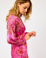 Pink Emma Paisley Print Dress