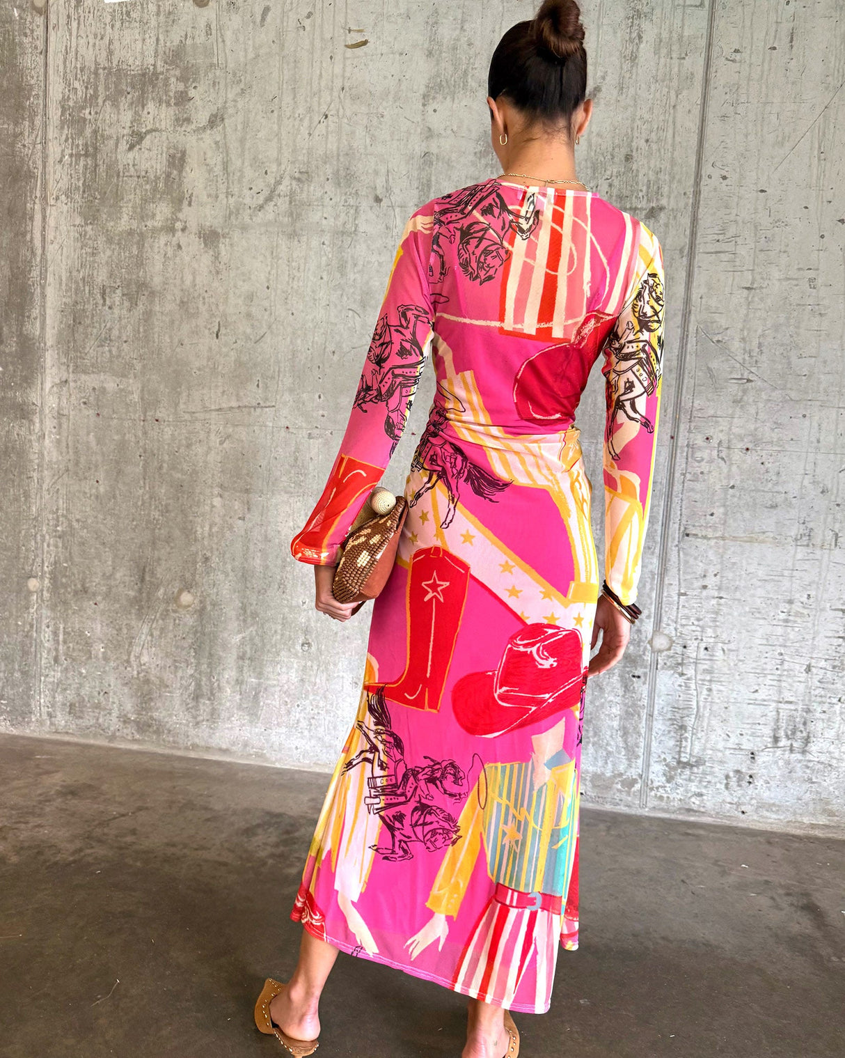 Pink-Dallas-Printed-Mesh-Dress