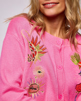 Pink Enchanted Embroidered Cardigan
