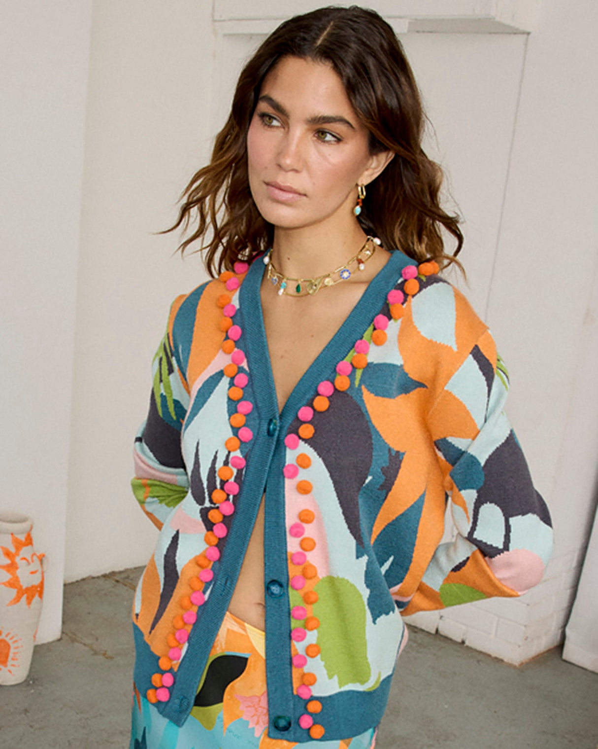Multicolour Balearic Forrest Cardigan