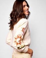 Cream Enchanted Embroidered Cardigan