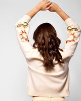 Cream Enchanted Embroidered Cardigan