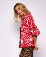 Red Valentina & Animal Print Cardigan