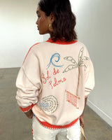 Cream & Red Sol De Palma Cardigan