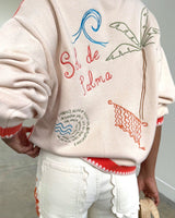 Cream & Red Sol De Palma Cardigan