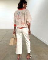 Cream & Red Sol De Palma Cardigan