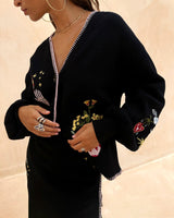 Black-Night-Garden-Knit-Cardigan