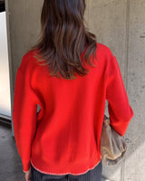 Red-Mystical-Cardigan-With-Collar