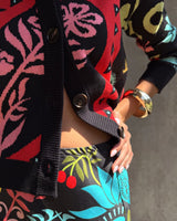 Black Amara Vienna Printed Hollie Cardigan