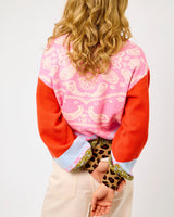 Multicolour Splice Bandana Printed Cardigan