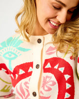Cream Amara Hollie Printed Cardigan