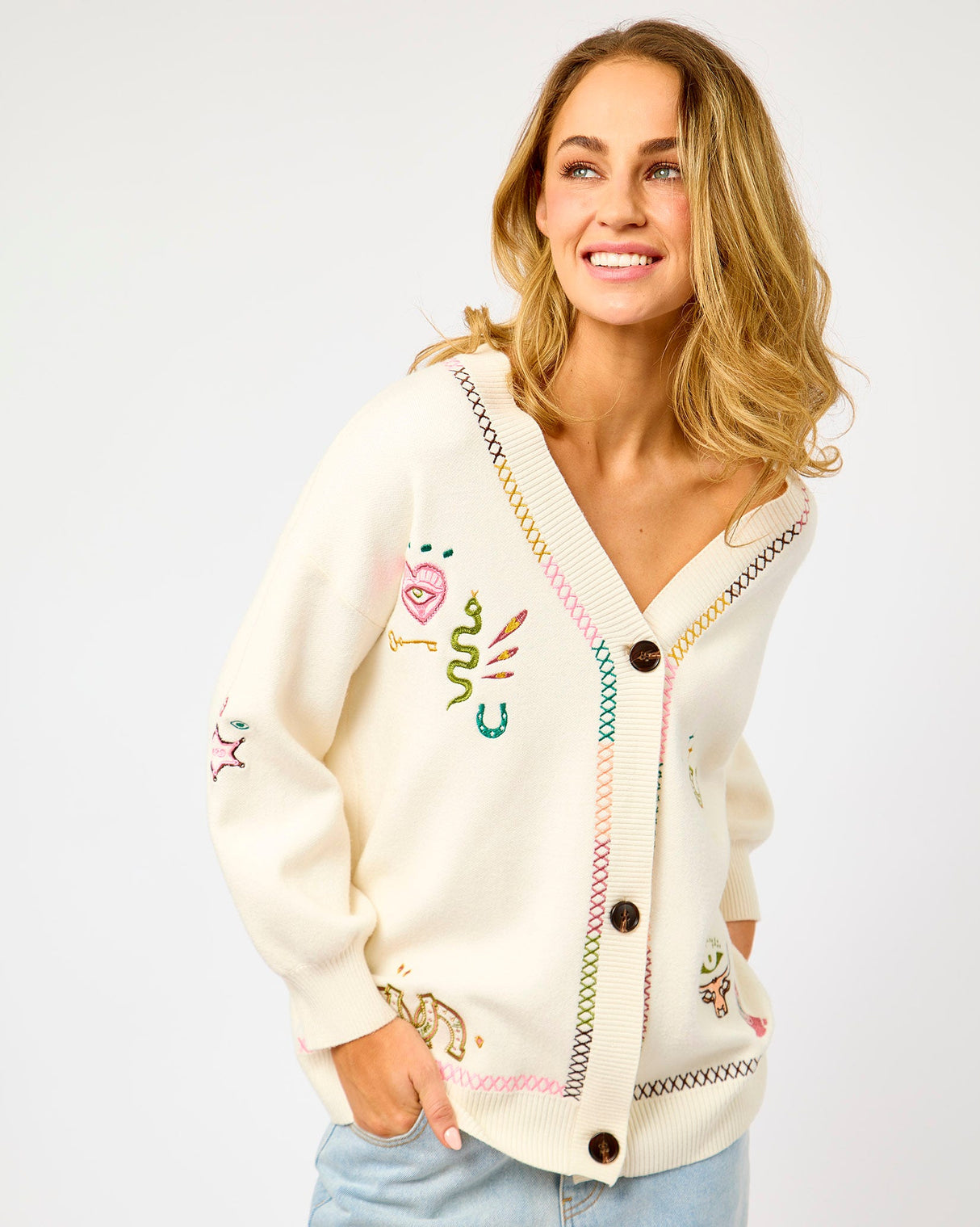 Cream-Martha-Western-Print-Cardigan