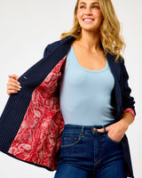 Navy Taylor Pinstripe Blazer