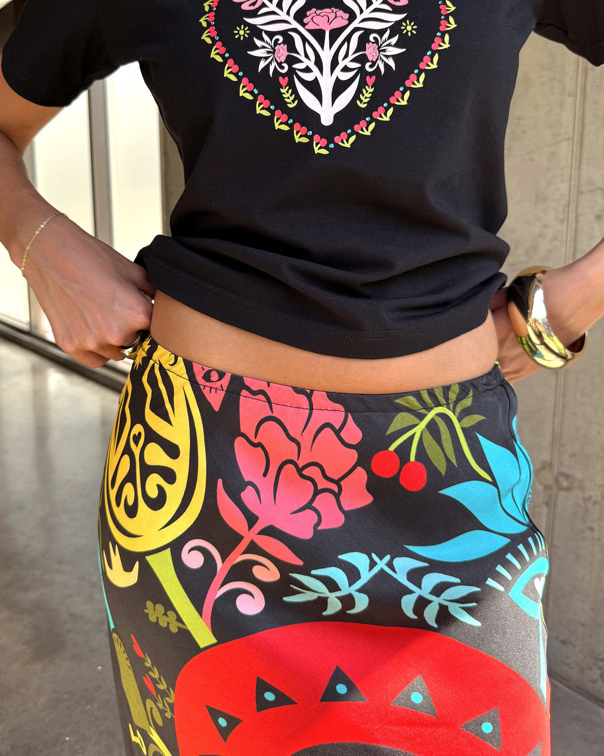 Black Amara Dorris Skirt