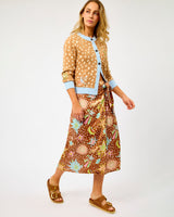 Brown Fawn Star Tulip Jaspre Wrap Skirt