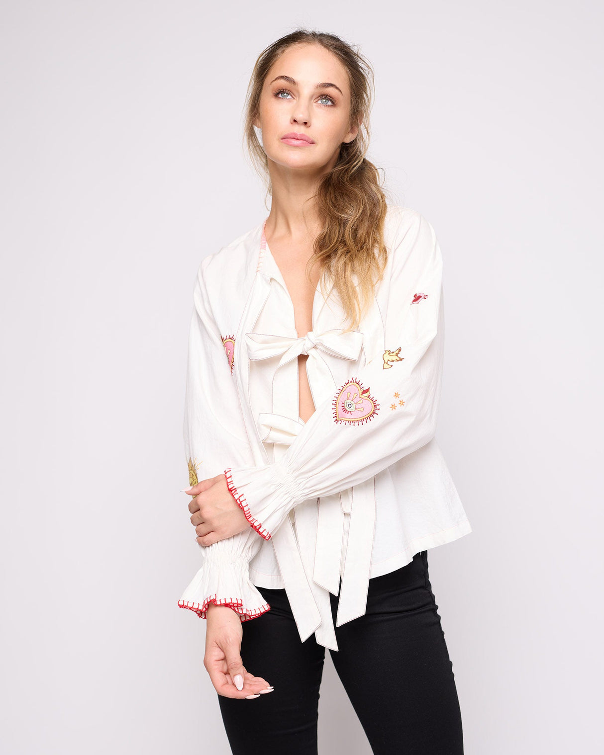 White-Mystical-Embroidered-Tie-Shirt