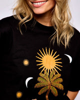 Black Running Wild Print T-Shirt