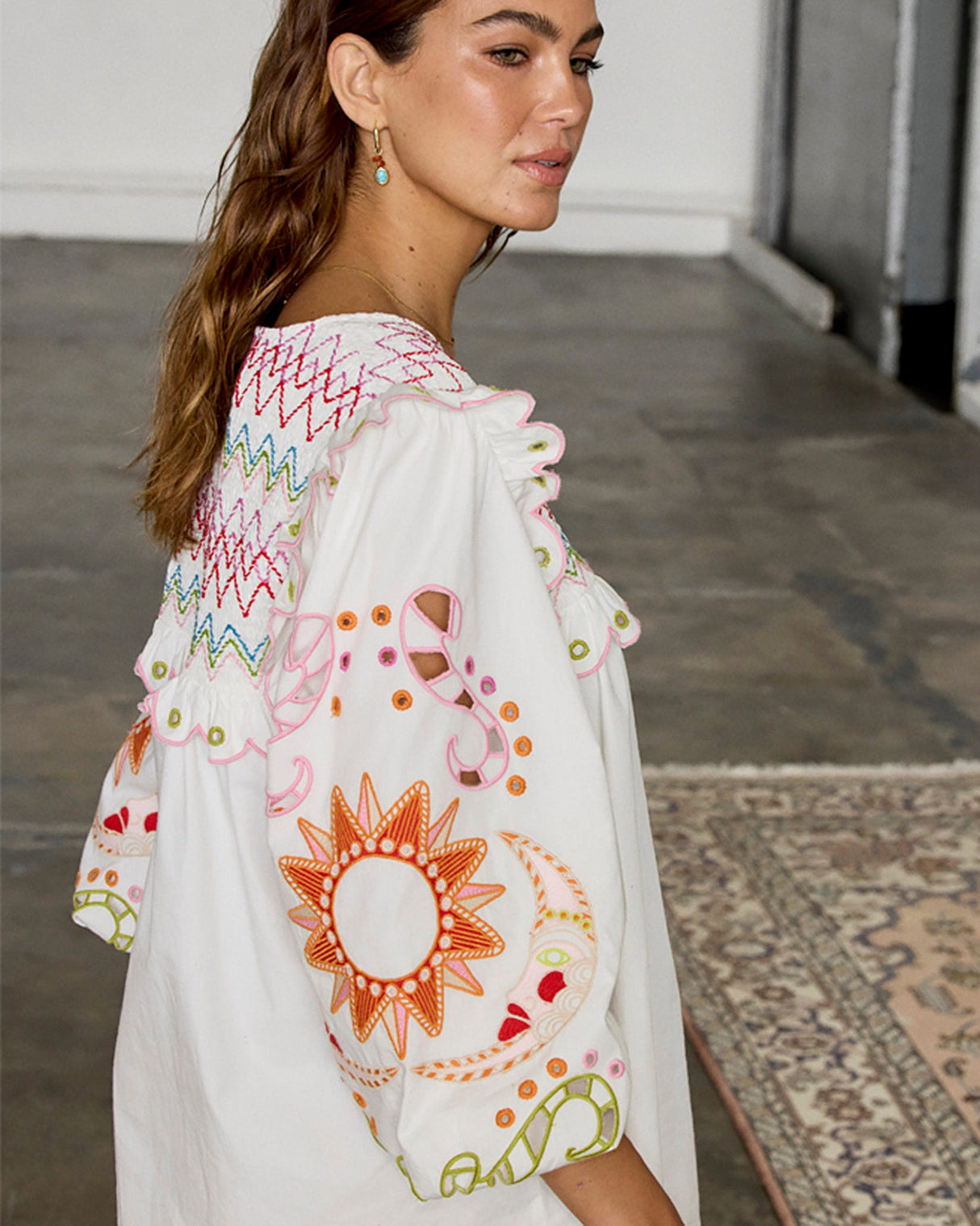 White Maisie Enchanted Embroidered Top