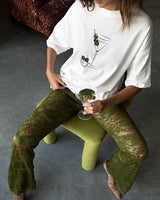 White Martini Graphic T-Shirt