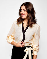 Cream-Black-Miley-Wrap-Shirt