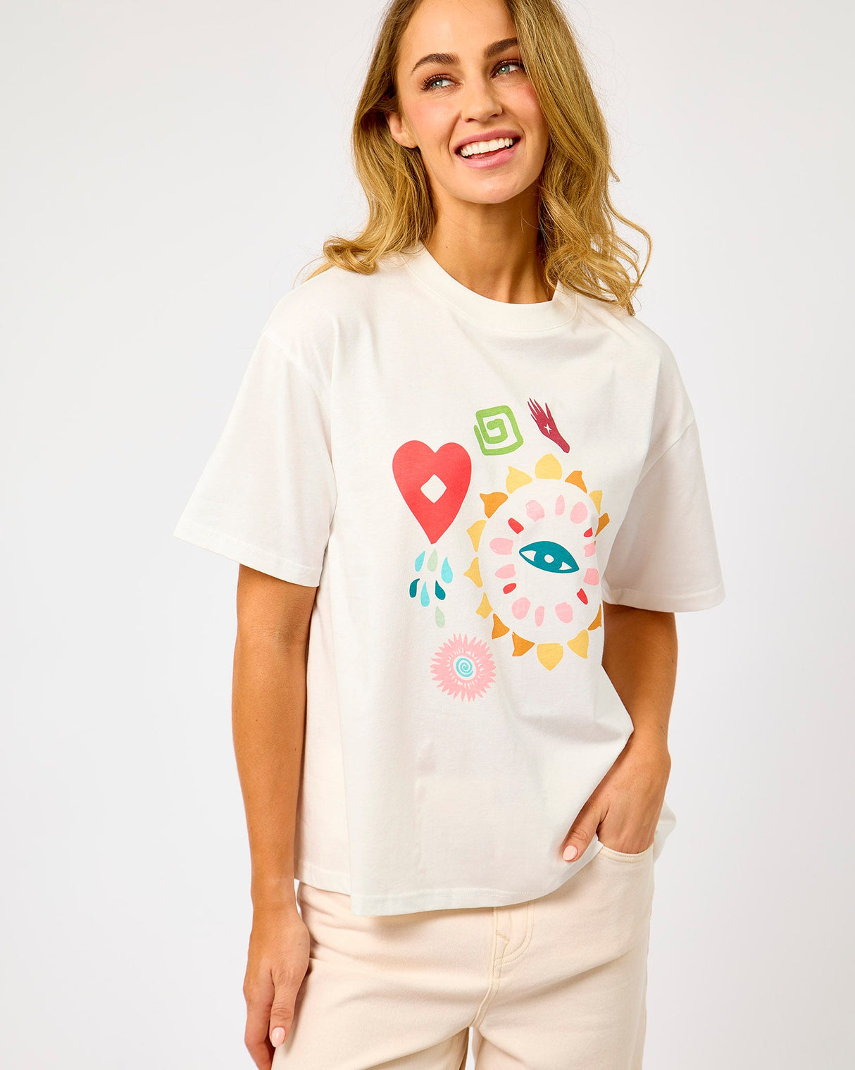 Cream-Morocco-Charms-Graphic-T-Shirt