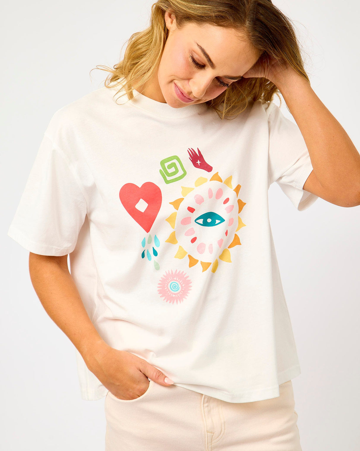Cream Morocco Charms Graphic T-Shirt