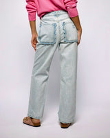 Blue Denim Scallop Detail Jeans