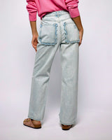 Blue Denim Scallop Detail Jeans