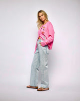 Blue Denim Scallop Detail Jeans